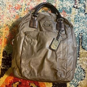 TUMI nylon backpack travel bag olive green